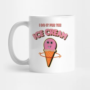 Funny Hooping Hula Hoop Fitness And Cute Ice Cream Cone Mug